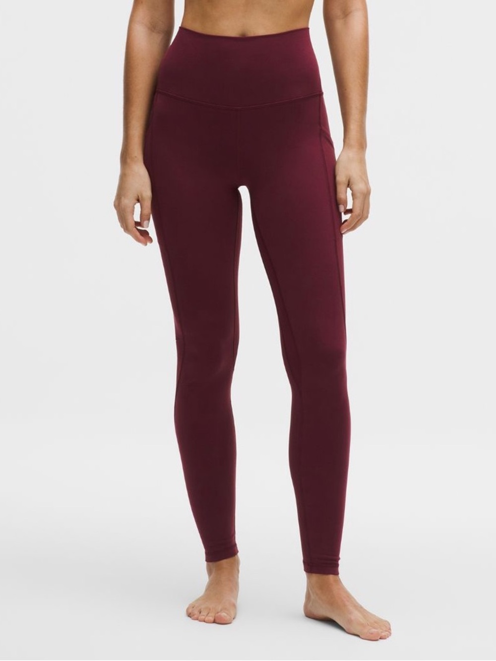 🍷 Lululemon Align High Rise Pant with Pockets 28" Burgundy Bay Size 8 NWT